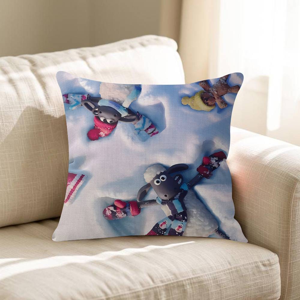 SShaunSthe Cute Ssheepp Cushion Cover Inches Farmhouse Decor Home Throw Pillow Covers For Couch Decorations