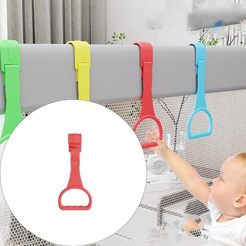 Baby Playpen Pull Up Rings Set of 4Pcs for Early Walking Practice and Motor Skill Enhancement with Bright Color