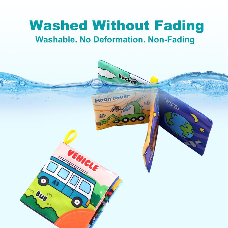 Chinese/English/Spanish Baby Cloth Book Parent-child Interactive Early Childhood Education Book Bilingual Early Education Cognitive Reading Material