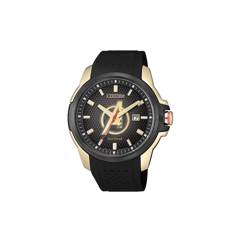 

CITIZEN Eco-Drive Series x Marvel Joint Model Quartz Rubber Strap 44mm Unisex Black Dial AW1155-03W чорний