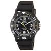 Q&Q Solar Watch 10ATM Water Resistant Lightweight Analog Sports Unisex Black with Urethane Band Easy-to-Read Dial E02A-001VK