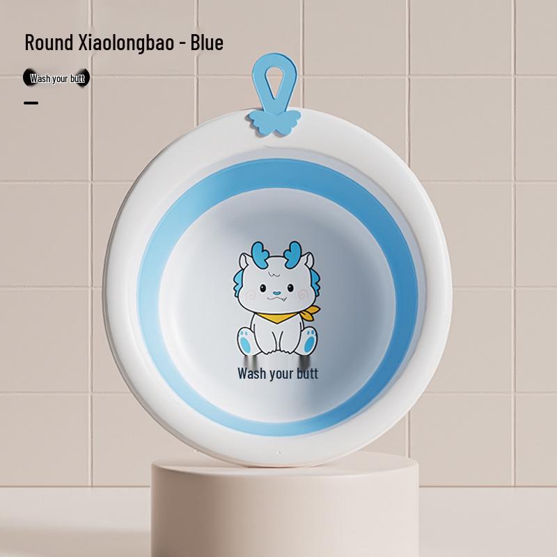 Newborn Portable Foldable Baby Washbasin - Thickened Plastic Infant Basin