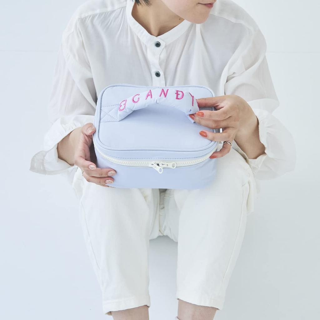 MACARONI Pastellfarbe Make-up Koreanische Kosmetik Kosmetik Aufbewahrungstasche Tasche, Beutel, (blau)