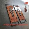 2Pcs Flat Men's and Women's Bathroom Acrylic Logo Set - Imitation Wood Design Plastic Bathroom Door Sign