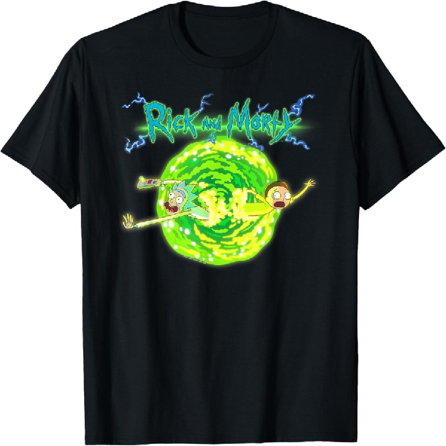 Футболка с логотипом Rick and Morty Portal Glow Lightning XXXXXL разноцветный
