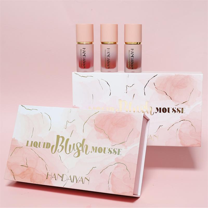 5-piece Liquid Blush Set Pearl Matte Waterproof Blush Brightening Skin Tone and Easy Color Makeup
