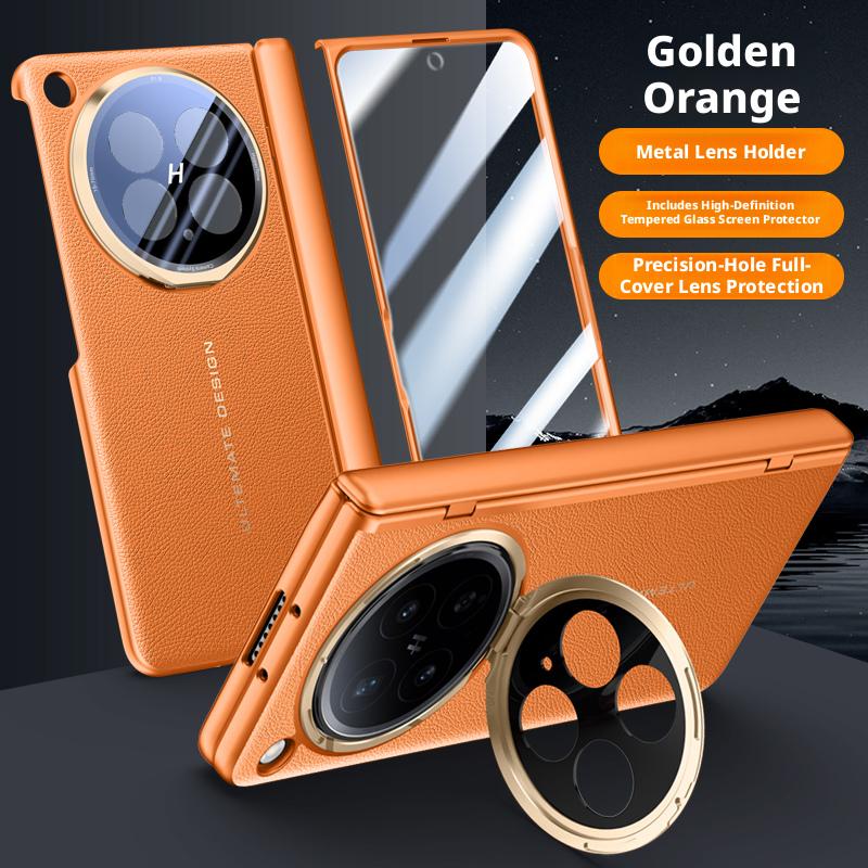 Podwójny ekran Owinięty z Magnetycznym Zawiasem Stojak na Obiektyw Uchwyt Etui Dla Telefonu Komórkowego Oppo Find N6 Pokrowiec Ochronny na Tył