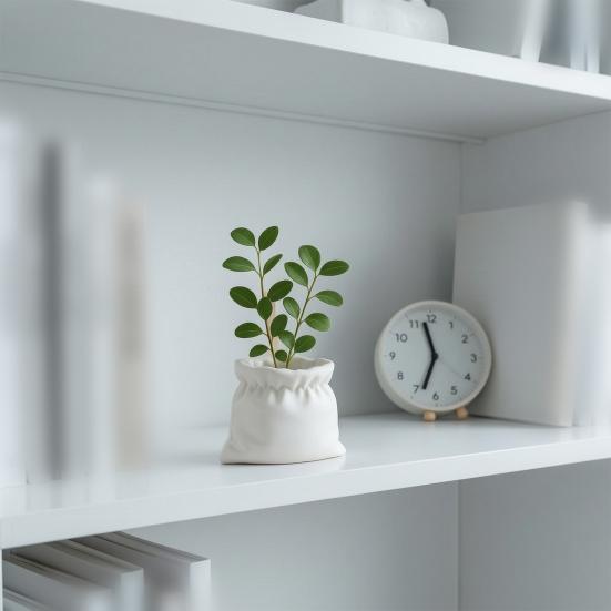 3D Printed Succulents Pots, Creative Cloth Bag Shape Flower Pots for Indoor Plants, Multi-Purpose Desktop Storage Holder, Minimalist Plant Pots Home