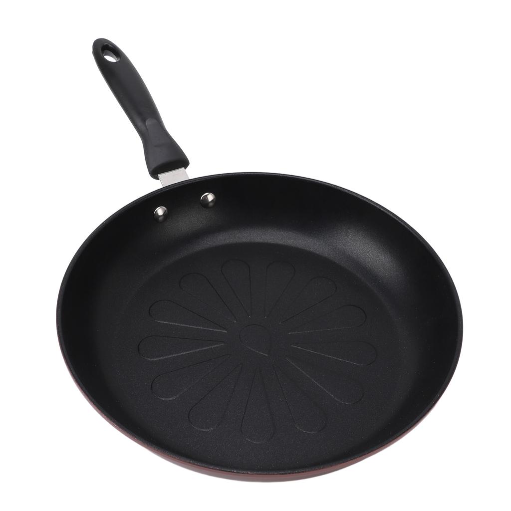 Slippbelegg Stekepanne Skillet Flat Bunn Langt Håndtak Jevn og Rask Oppvarming Maifan Stein Stekepanne for I