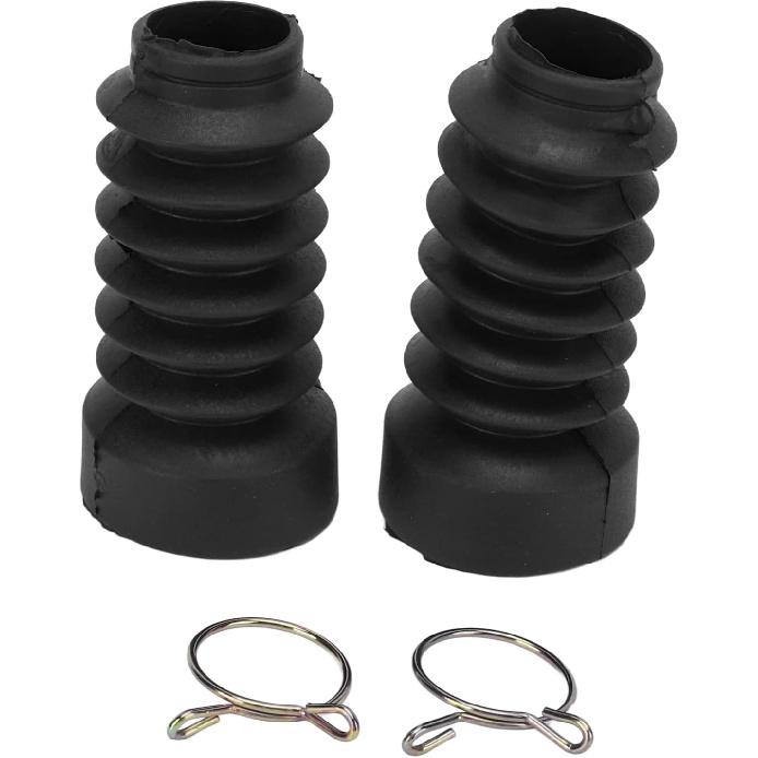 

Akozon Fork Cover Gaiters, 2Pcs Motorcycle Front Shock Absorber Dust Cover Rubber Replacement for DIO 18/27/28/34/35(Black)