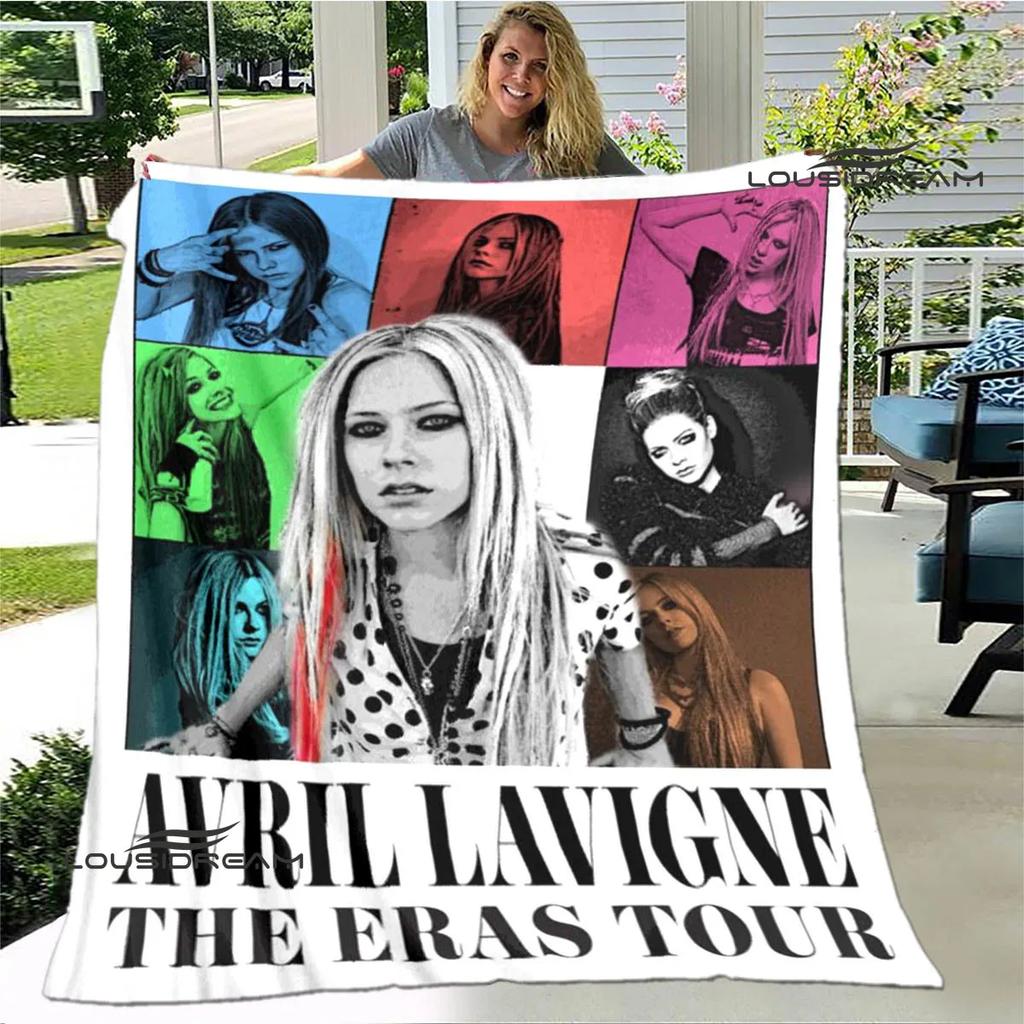 Singer AVRIL LAVIGNE Printed blanket Flannel Warm blankets Soft and comfortable blanket bed linings cubre cama Birthday Gift