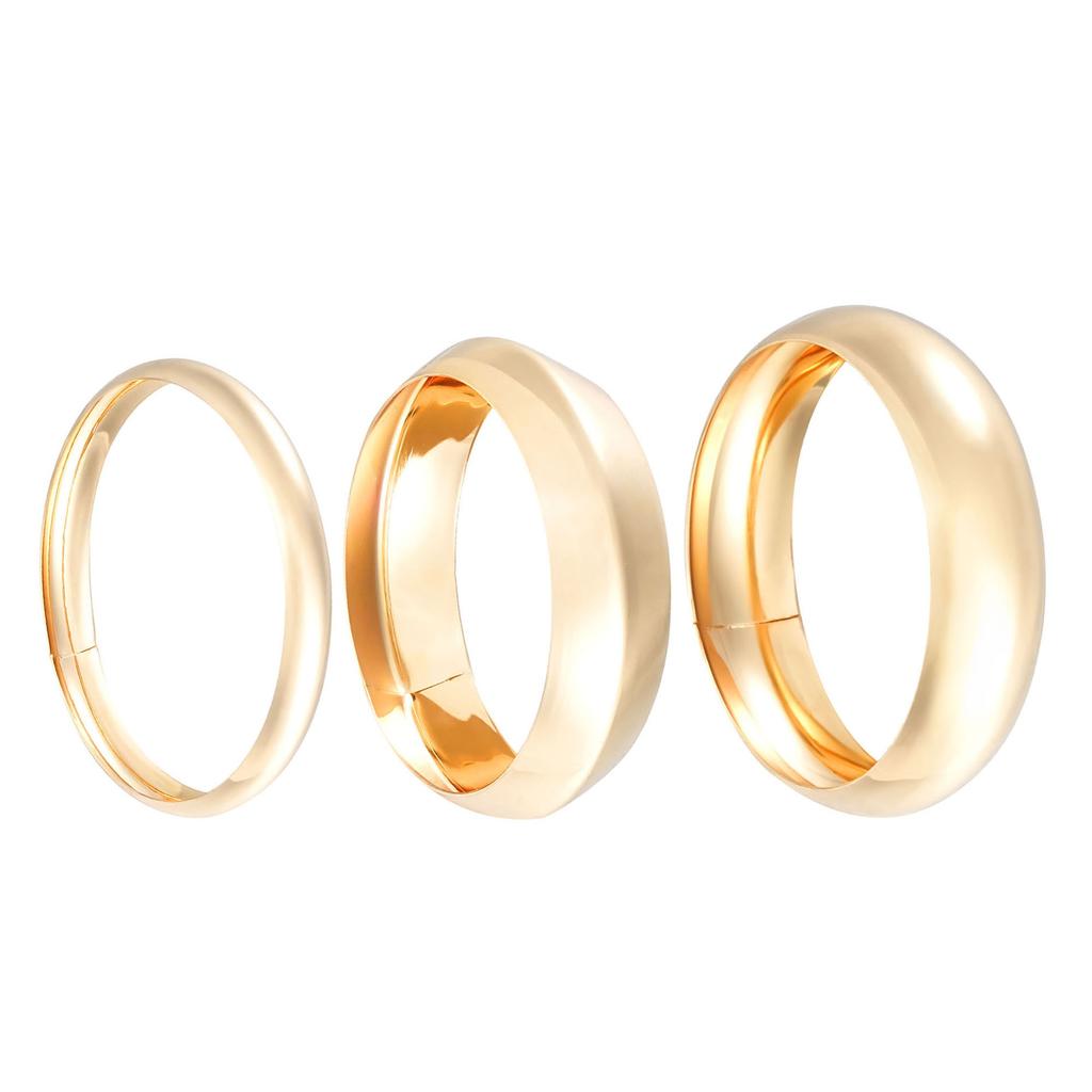 Jewelry Fashion Exaggerated Metal Arc Plain Ring Bracelet Bracelet Wide Face Multi-Layer Simple Bracelet