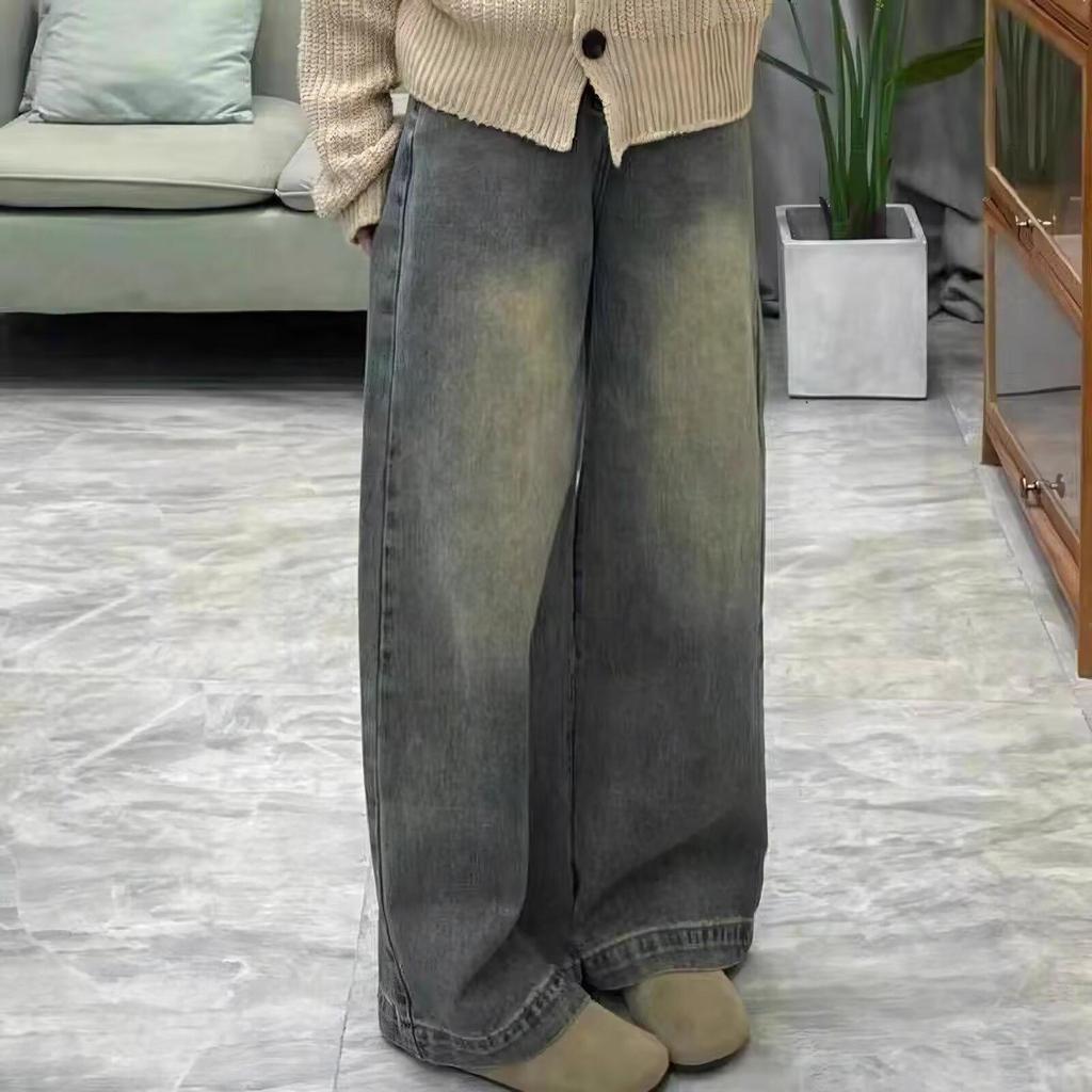 2026 Hot-Selling Women's American Retro High-Waist Wide-Leg Jeans