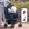 Lightweight Foldable Pet Stroller with Detachable Basket for Dogs and Cats