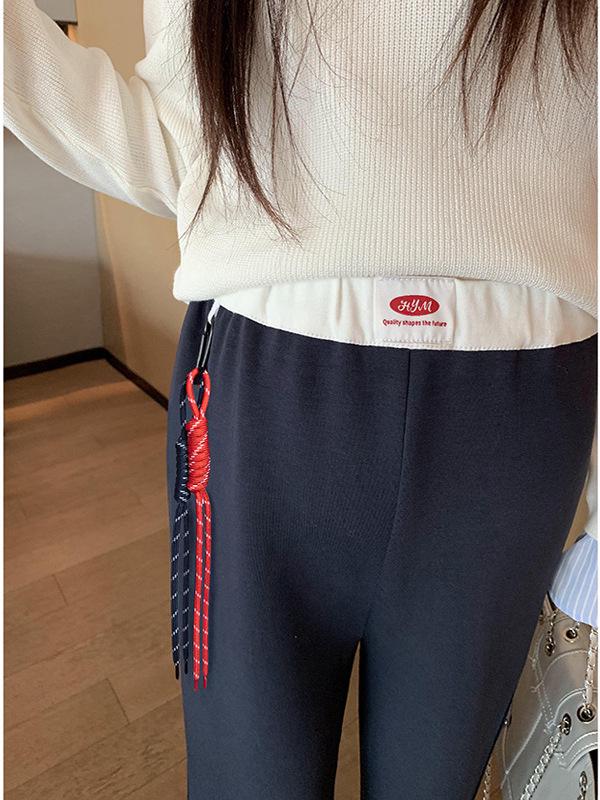 

Women s Maternity Straight-Leg Fashion Pants - American Banana Style, Casual Autumn/Winter Wear, Pregnancy Sports Wide-Leg Pants XXL