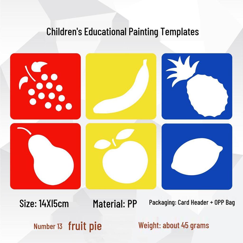 Children's Educational Painting Stencils: DIY Plastic Templates for Early Education