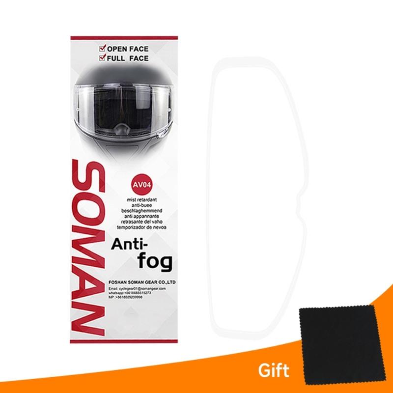 Universal Motorcycles Helmet Shield Anti Fog Film,Clear Visor Lens Insert Fog Resistant Waterproof Stickers Shield