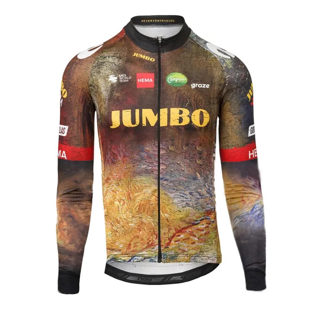 2026 Jumbo New Pro Team Cycling Jerseys Spring Autumn Men MTB Ropa Ciclismo Long Sleeve Bicycle Clothing Bike Uniform Bike Jersey Set