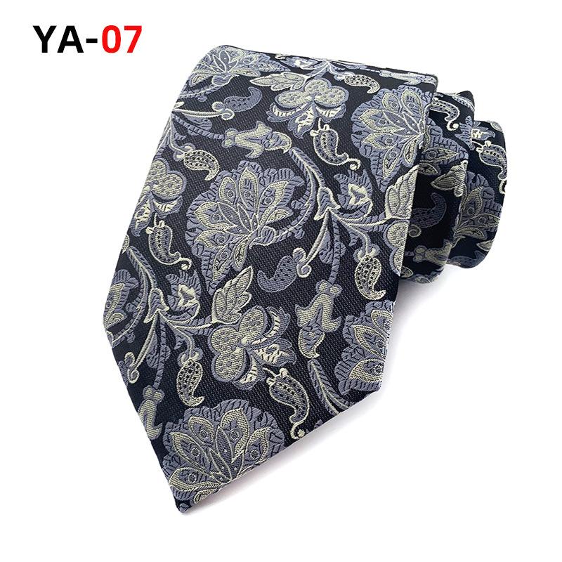 Cozy Up 3,15"(8 cm) Modische gestreifte Paisley-Krawatte für Herren, karierte Blumenkrawatte für Hochzeit