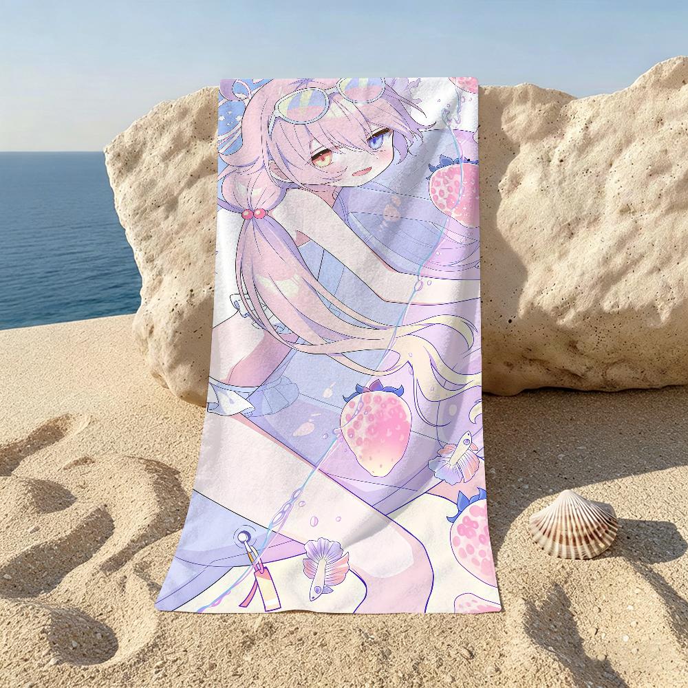 Games Girl Blue A-archive Hoshino Beach Towel For Beaches Yoga Studios Gyms Hot Springs Swimming Pools And Picnics