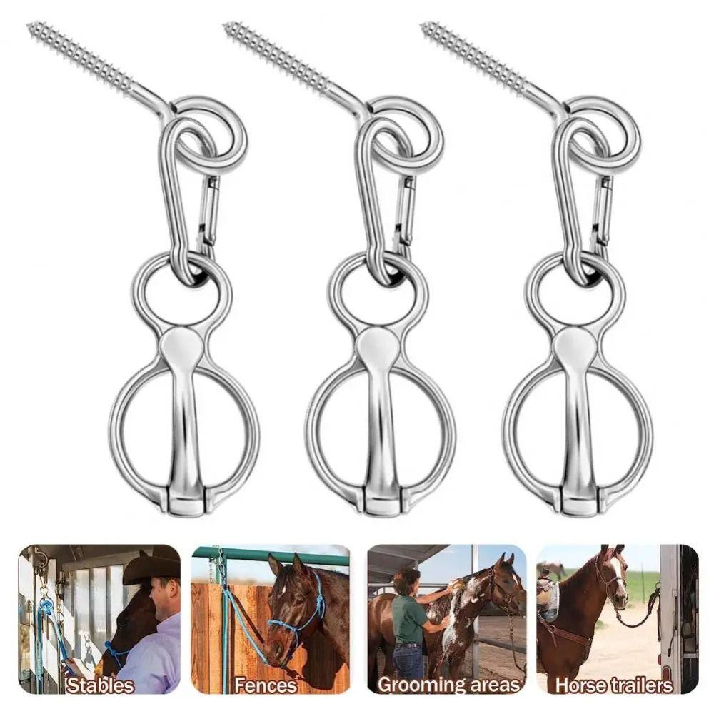 Stainless Steel Horse Trailer Ties Quick Snap Horse Rigging Equipment Tie Horse Buckle  Tack Needs