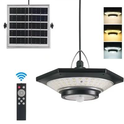 Lumină Solară Suspendată Exterior Interior 228LED Lumină de Hambar cu Senzor de Mișcare 5 Moduri de Iluminare Impermeabilă pentru Interiorul Casei Lampă pentru Foișor