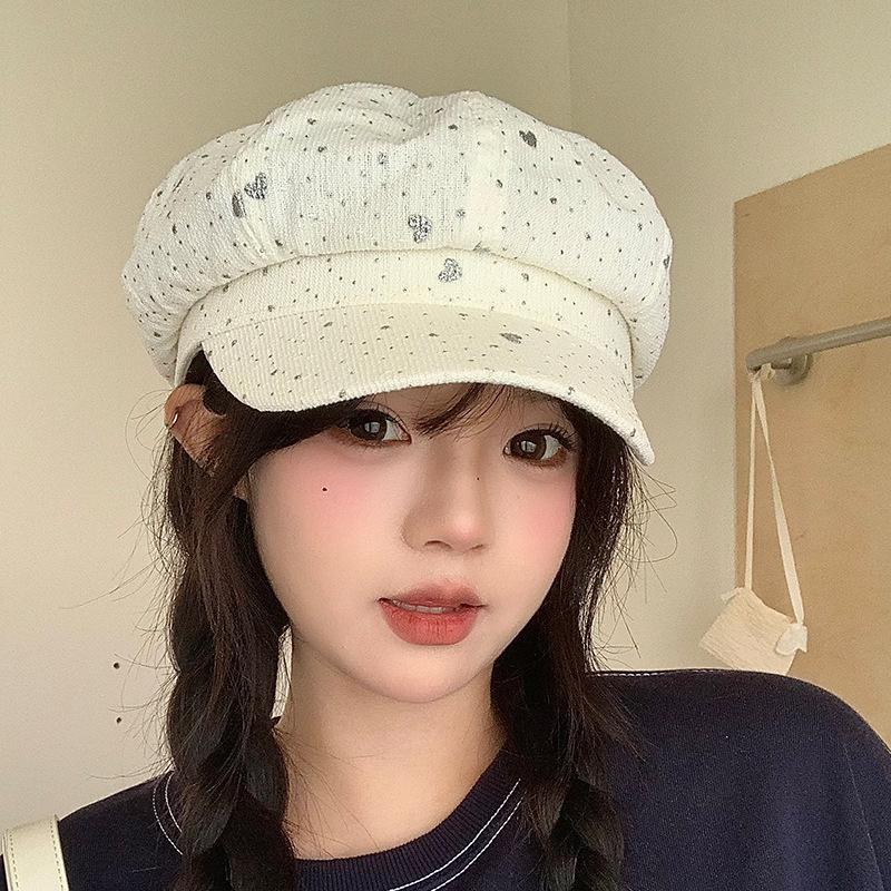 

Octagonal Hat for Women In Autumn and Winter Sweet and Versatile Showing Face Small Summer Sun Protection Bailey s New Painter s Hat Trend M（56-58cm）