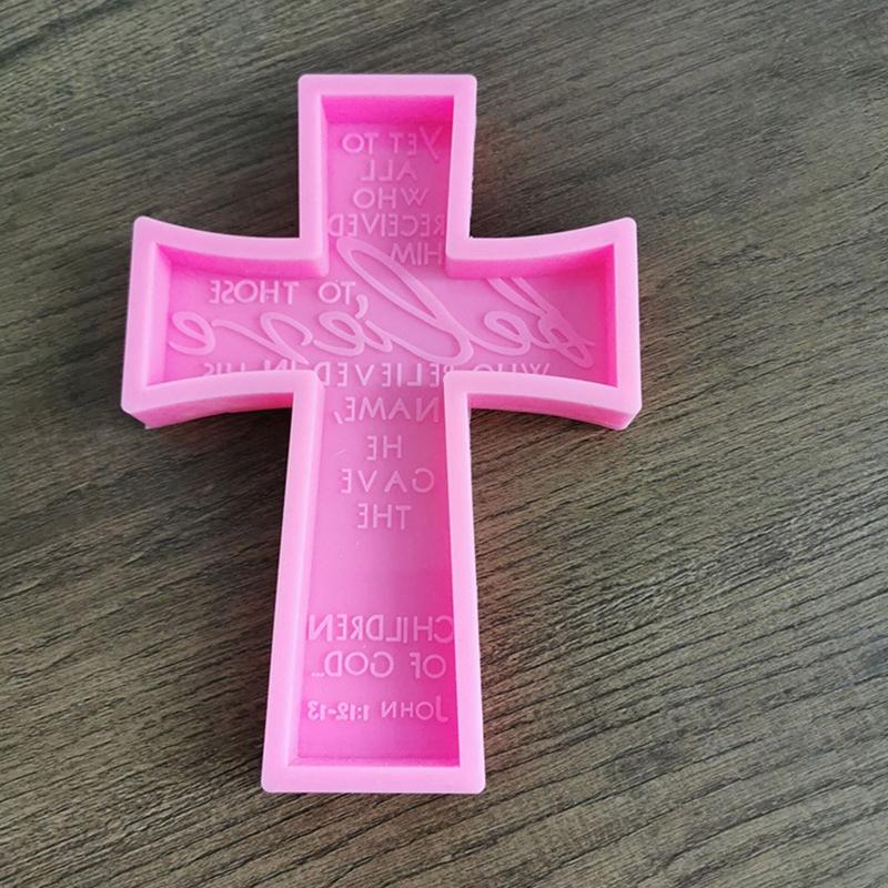 Cross Resin Molds,Epoxy Resin Cross Molds Silicone Molds for Keychain DIY Craft Necklace Jewelry Pendant Making Hallowee