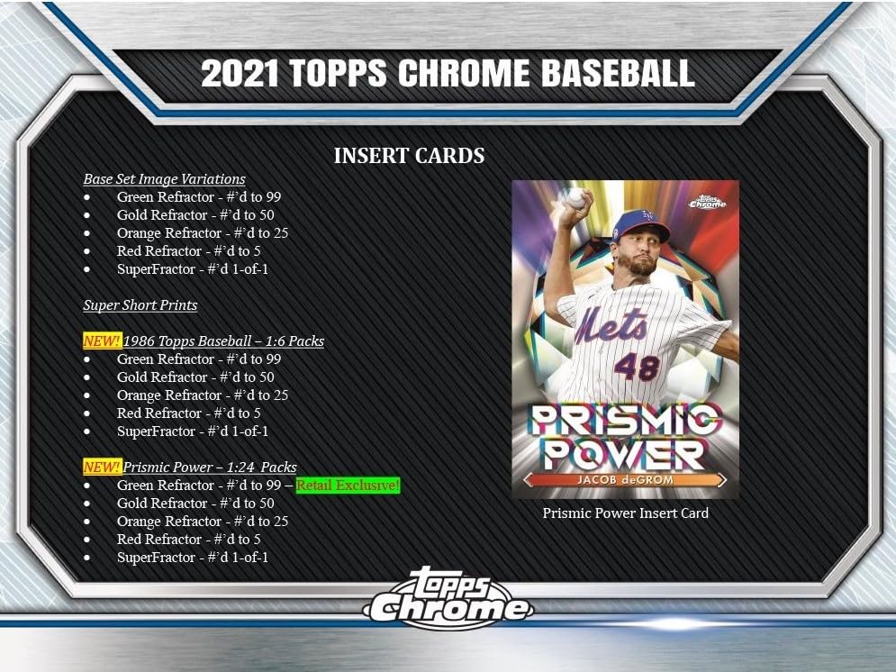 MLB 2021 Topps Chrome Baseball Card Blaster Box Tops Chrome Baseball Blaster Box Major League Baseball Cards