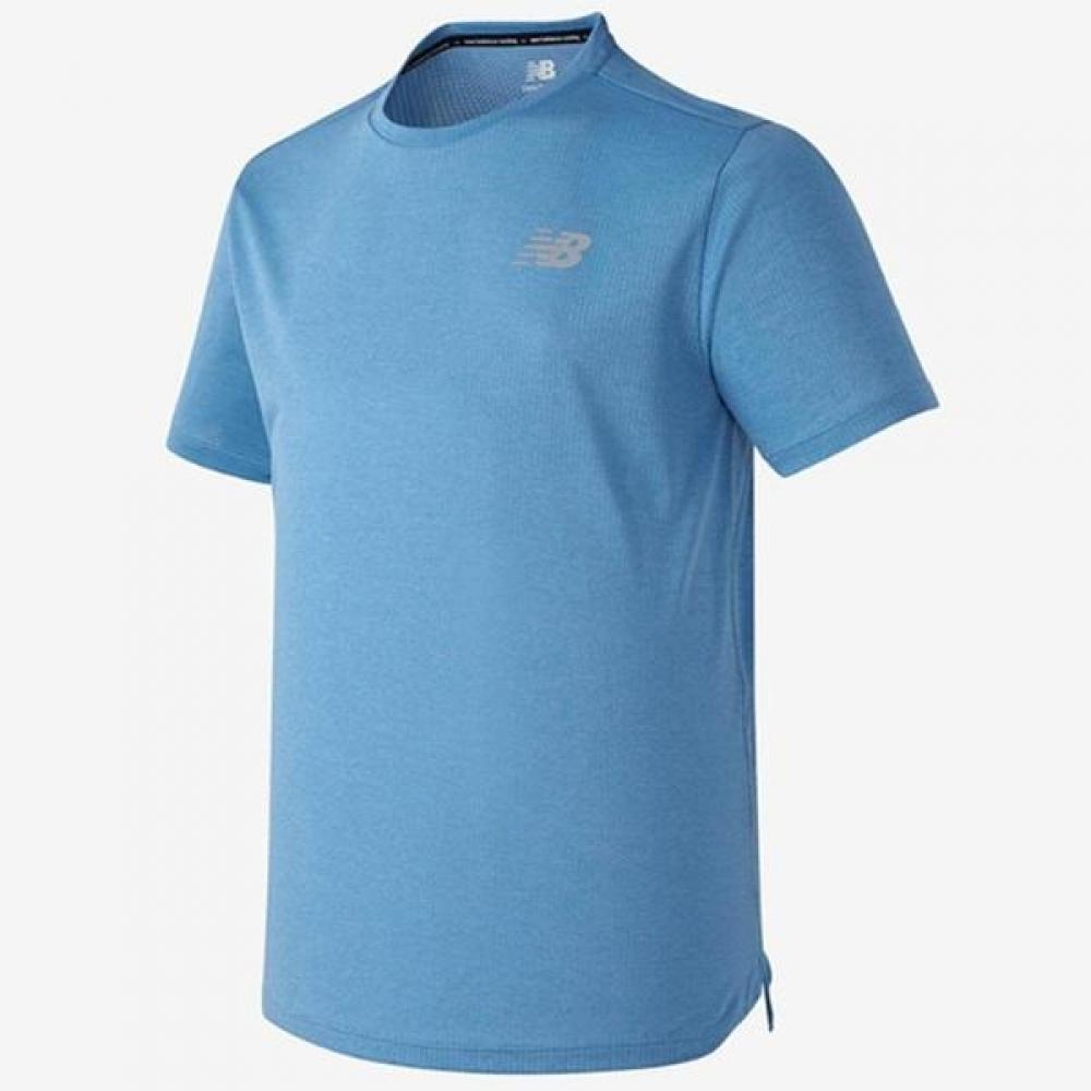 

New Balance Men S ImpacT Run Running T ShirT Blue nbned2S161 50 100(L)