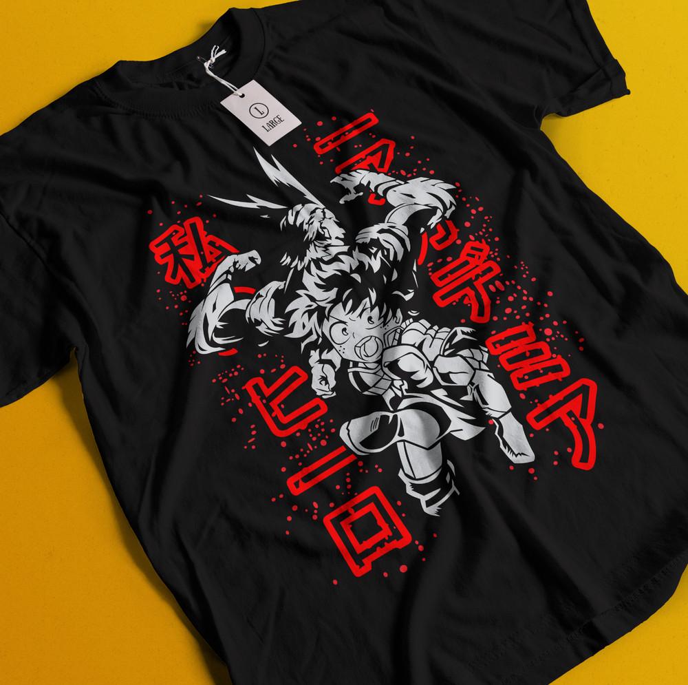 

Deku T-Shirt My Hero Academia Bakugo Katsuki Tee Anime Midoriya Dabi Shoto Shirt S
