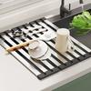 Foldable Sink Drain Rack Detachable Collapsible Stainless Steel Drain Rack Space Saving Heat Resistant KitchenDrying Basket