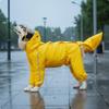 Four-Legged Dog Raincoat Gender Specific Design Full Coverage Dog Raincoat Pet Apparel Hood with Clear Visor for Large Dogs