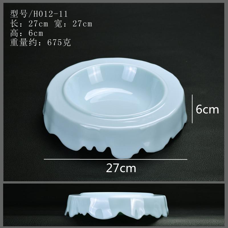 Melamine Blue Dinner Plate Restaurant Tableware Soup Bowl Dry Ice Dish Sashimi Plate Fruit Salad Bowl Dessert Plate Sushi Dish