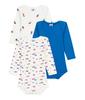 Petit Bateau Long Sleeve Bodysuit Set Multicolor 6 67cm (3-Piece Set), A0EAU, 1, Months,