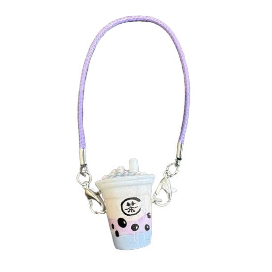 Miniature Bubble Tea Cup Hair Clip Accessory DIY Creamy Epoxy Doll Jewelry Attachment Decorative Component Pendant