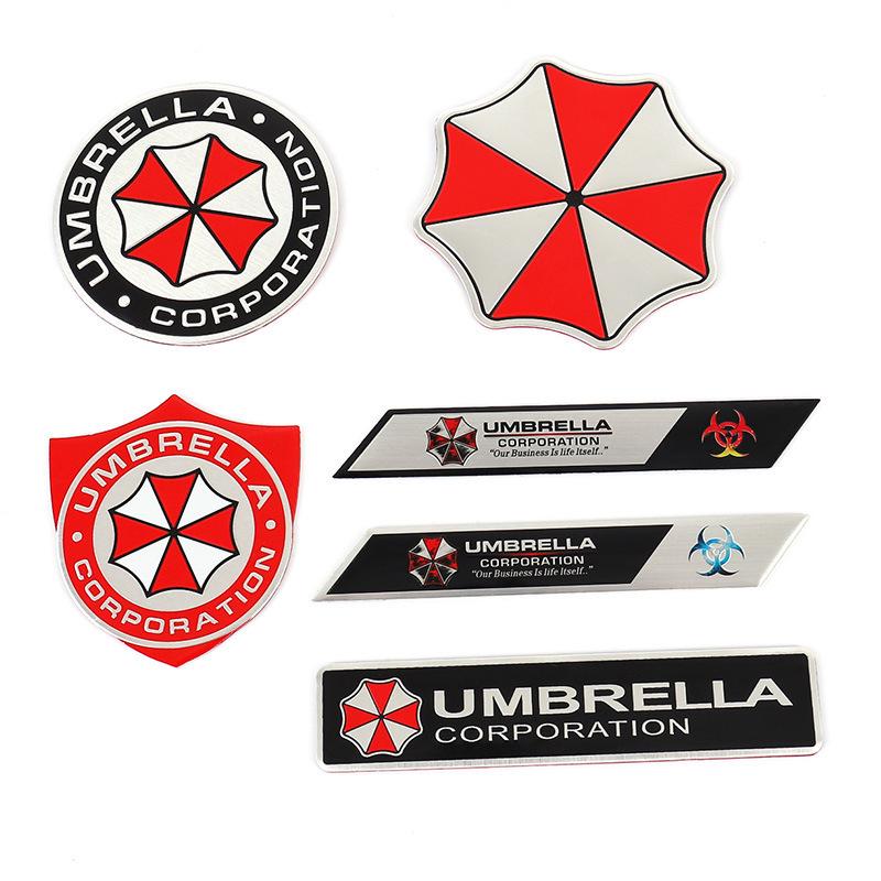 Creative Metal Car Stickers: Biochemical Crisis Scratch Cover & Umbrella Design