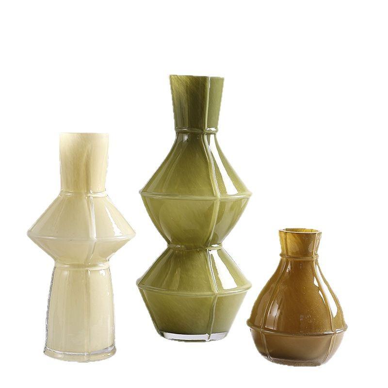 Glass Vase Colorful Geometric Creative Glass Bottles Hydroponics Terrarium Glass Vase Home Decoration Accessories