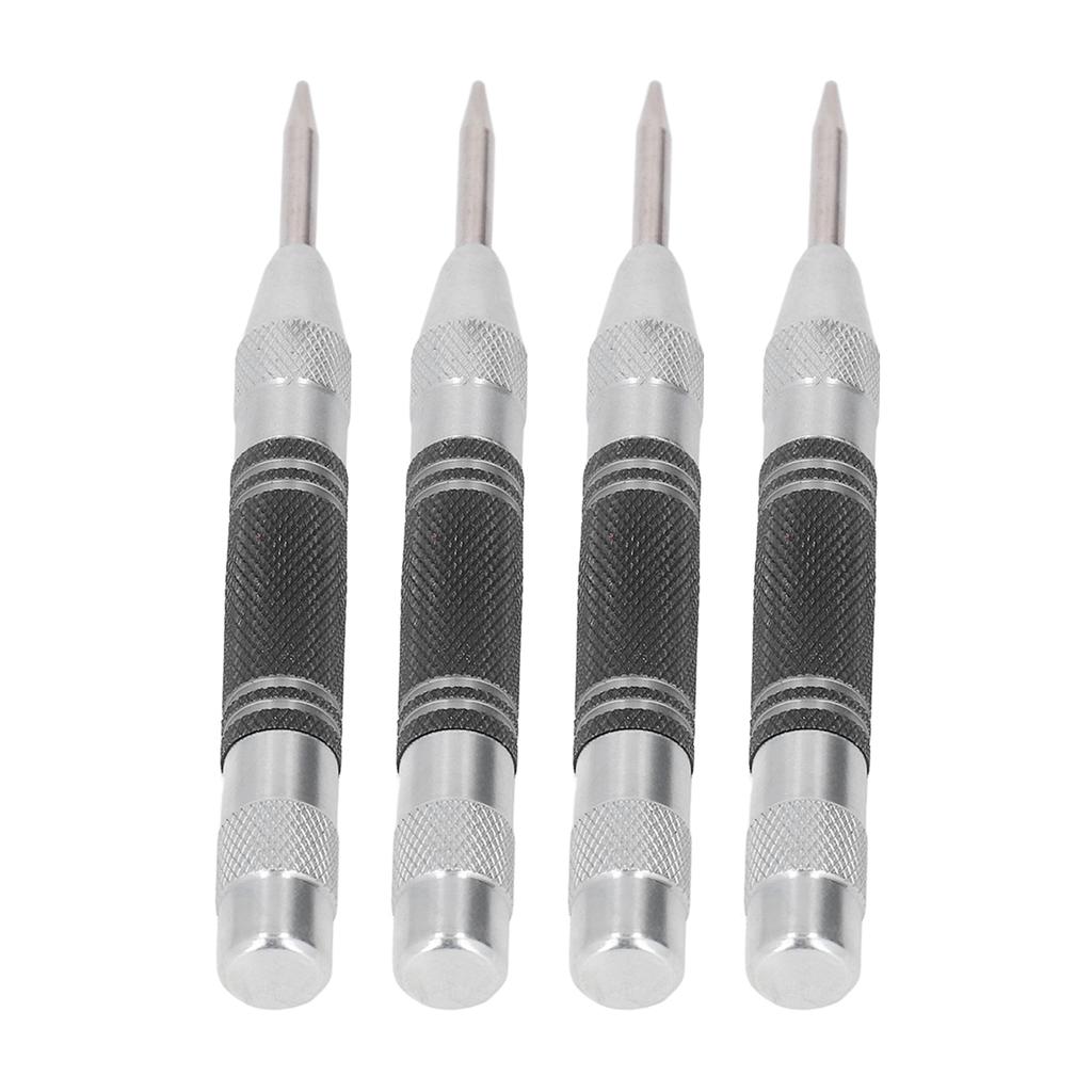 4Pcs Center Punch Automatic High Speed Steel 5in Tool Set Kit for Installation Maintenance