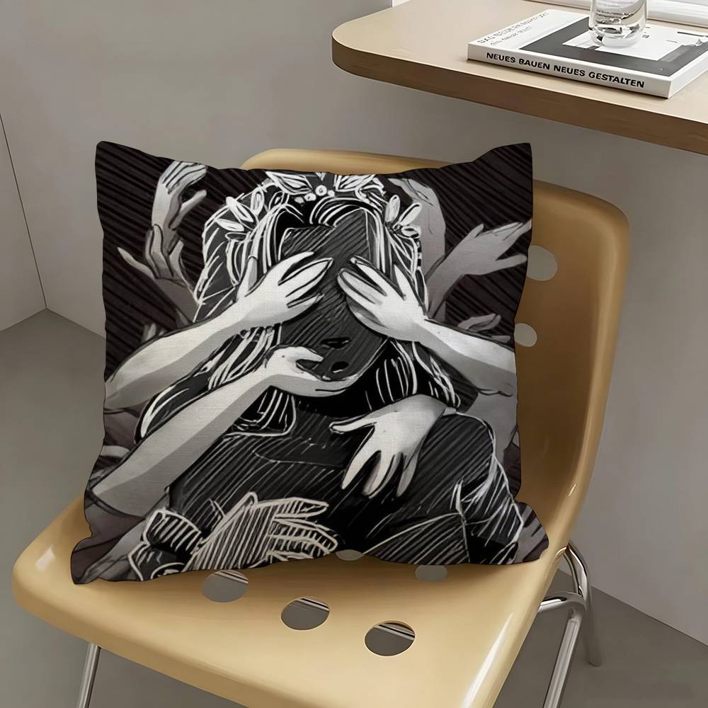 1pc S-Slay The Princess Pillow Case Fashion Square Pillowcase Bedroom Sofa Room Ins Decoration Leisure