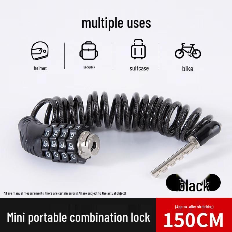 Portable Bicycle & Motorcycle Anti-Theft Combination Chain Lock