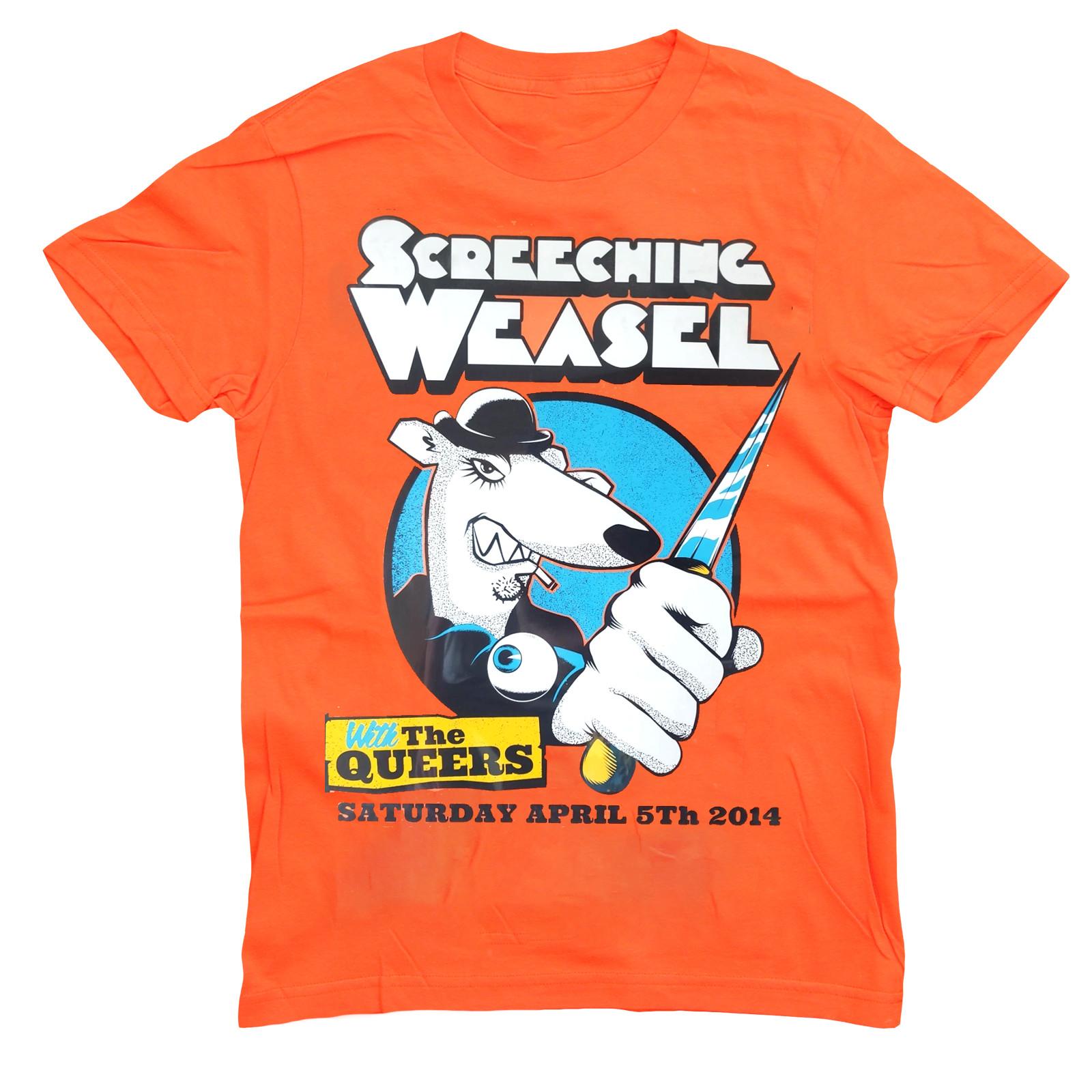 NEW SCREECHING WEASEL Band Tour 2014 Gift For Fans to 5XL Orange T-shirt M