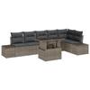 VidaXL Ensemble de Canapé de Jardin 7 Pièces avec Coussins Gris Rotin Poly 3357932