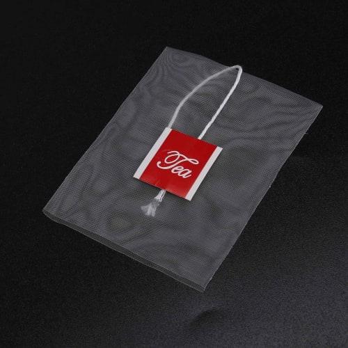 YOLTEC 1000pcs 5.5 X 7cm Pyramid Filter Nylon Tea Bags, Single String, Clear Label, Empty Tea Bags