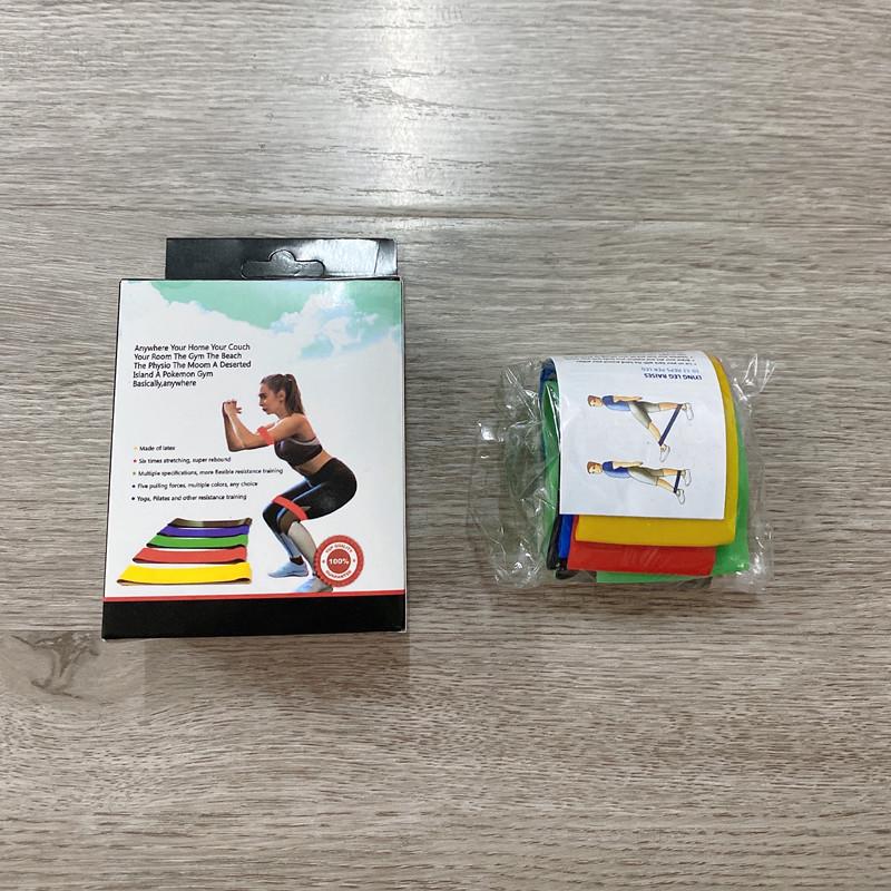 Three-Color Resistance Loop Bands for Yoga and Strength Training OPP Packaging