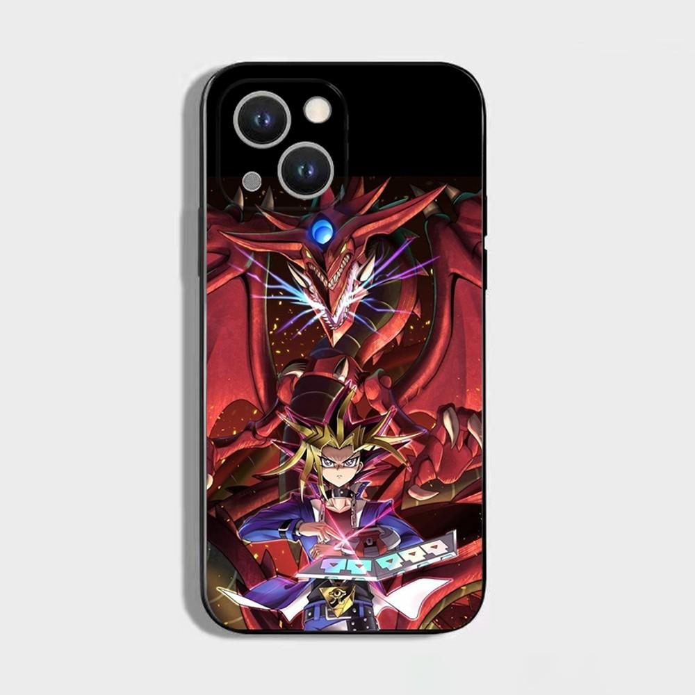 Yu-Gi-Oh Anime Phone Case For iPhone 16,15,14,13,12,11 Plus,Pro Max,XS,X,XR,SE,Mini,8,7,Soft Silicone Black Cover