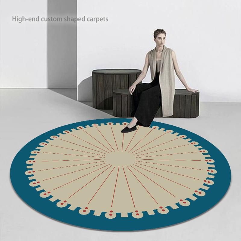 Light Luxury Carpets for Living Room Large Round Lounge Rug Fluffy Soft Cloakroom Floor Mat Washable Bedroom Decor Plush Carpet