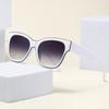 Retro Personalized Cat Eye Large Frame Women's Sunglasses Outdoor Neutral Street Photography UV400 Luxury Sunscreen Glasses