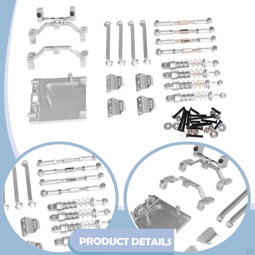 1/12 RC Car Parts Kit Servo Mount Spare Part Aluminum Alloy Shock Absorber Tie Rod for MN99S DIY