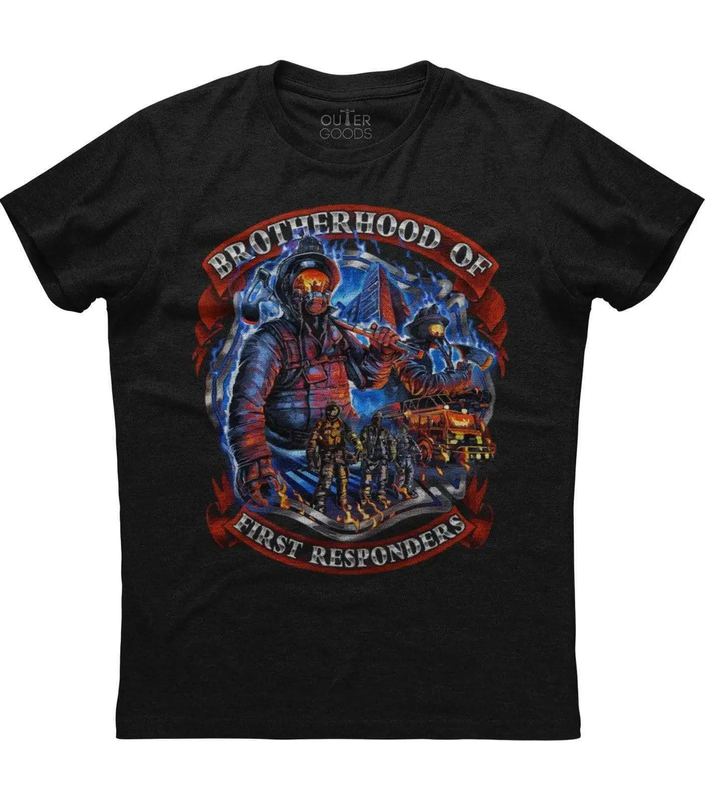 

Brotherhood of First Responders Creative Design Fireman Shirt Summer Cotton ONeck Short Sleeve Mens T Shirt New S3XL 4XL